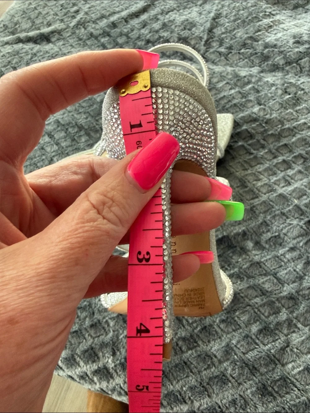 Gianni Bini Silver Spiral Strap Stiletto Heels